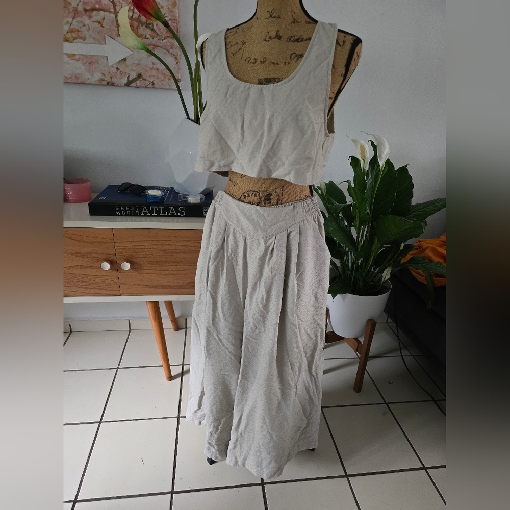 Free People Cream Two-Piece Set